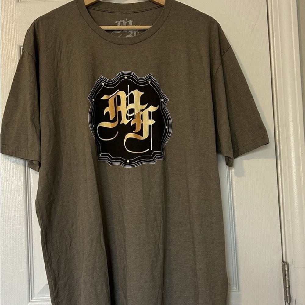 Men's Olive Graphic Tee with Bold Design